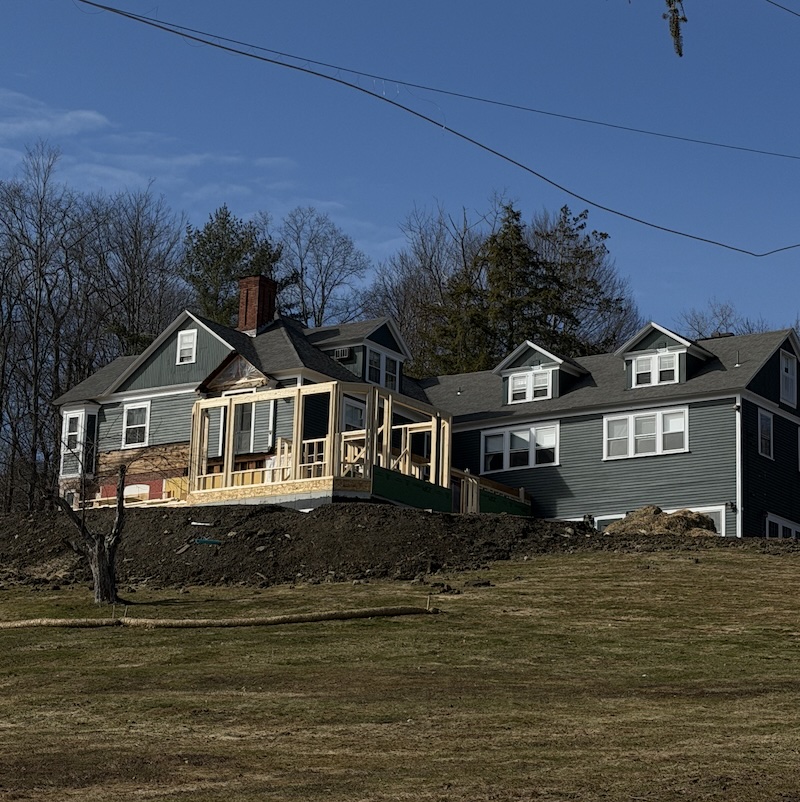 Construction underway on the main house